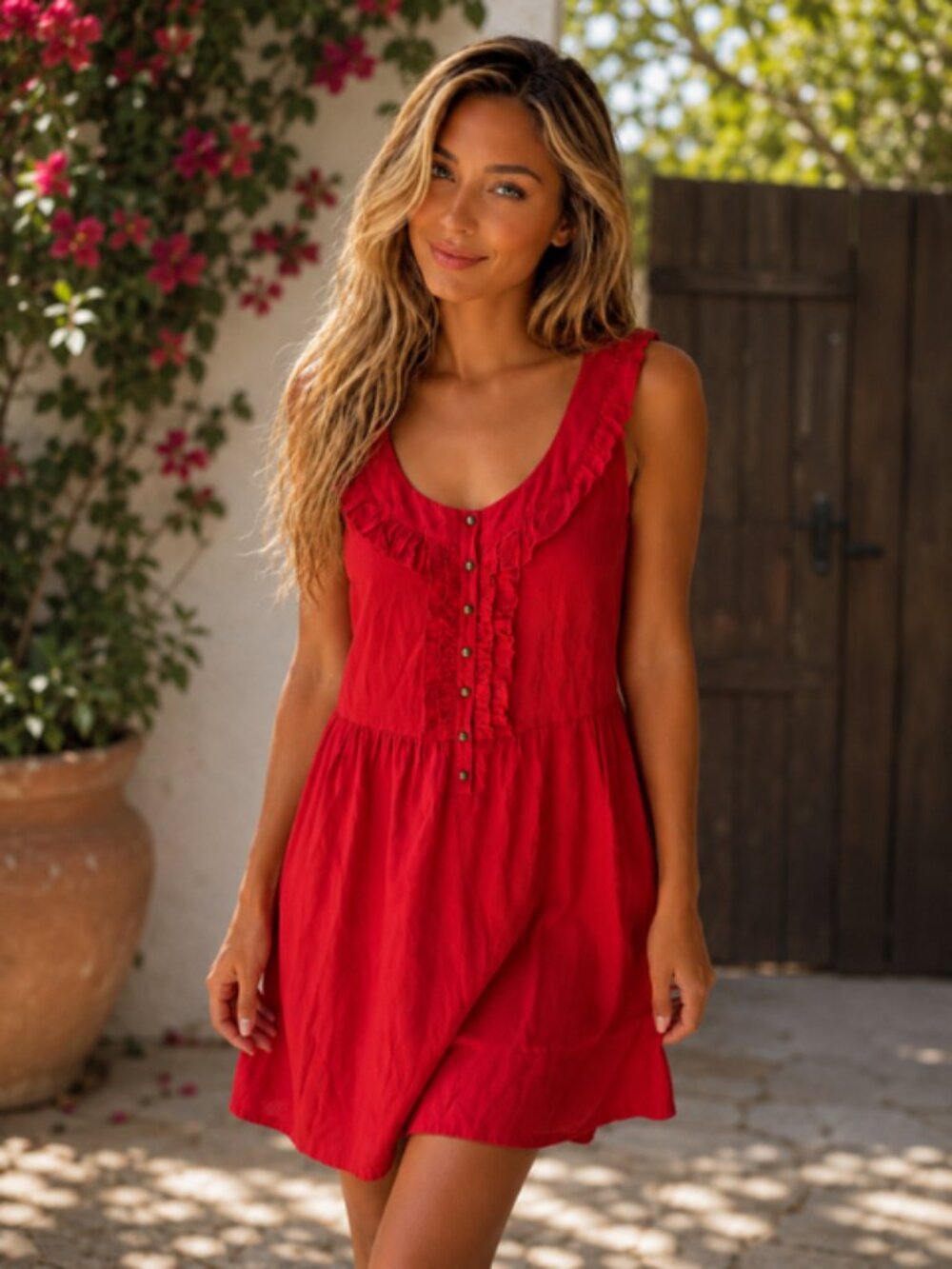 Maeve Anthropologie Red Dress